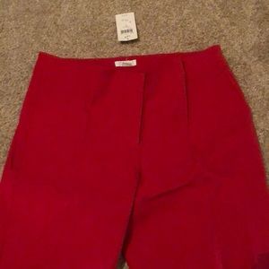 Red crop pants